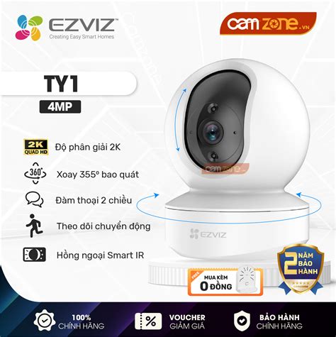 Camera trong nhà EZVIZ TY1 4MP 2K góc quay rộng giá siêu rẻ