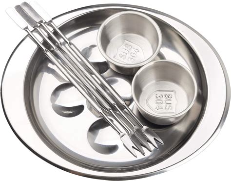 Amazon CHWAIKA Snail Escargot Plate Set Stainless Steel Thickend