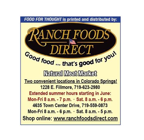 June 2020 Ranch Foods Direct Customer Newsletter A Nobull News Service