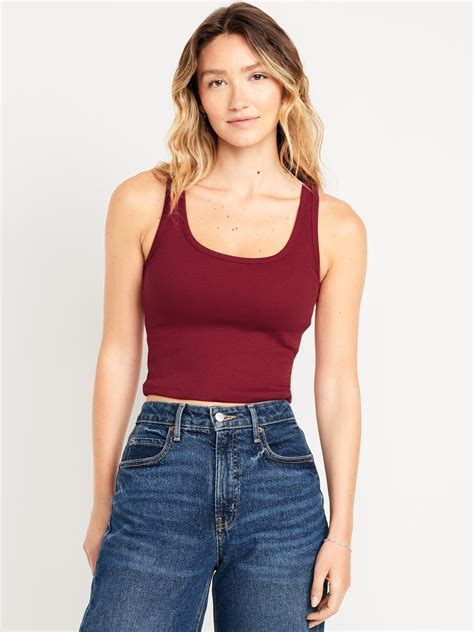 Ribbed Crop Tank Top Old Navy