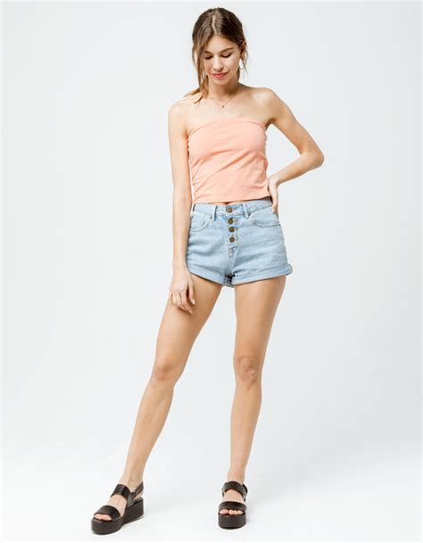 Full Tilt Essentials Peach Womens Tube Top Peach Tillys