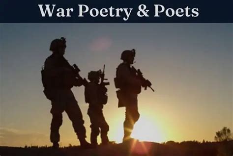 War Poetry And Poets In English Literature All About English Literature