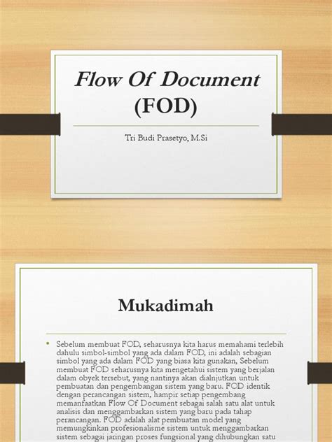 simbol simbol dasar  flow  document fod  penjelasan