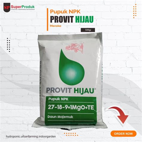 Jual Pupuk Npk Provit Hijau Meroke Daun Majemuk Gr Shopee Indonesia