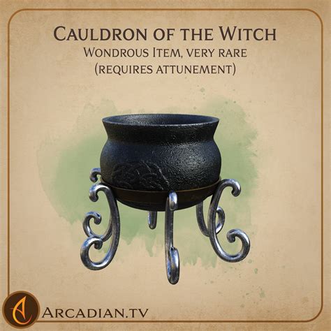 Cauldron Of The Witch New Dnd Magic Item Arcadian Media