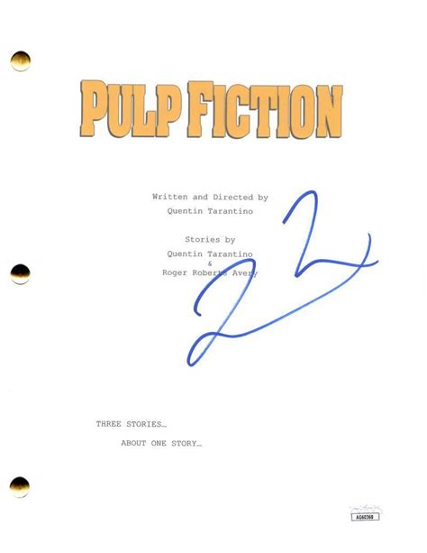 Quentin Tarantino Signed Autograph Pulp Fiction Movie Script Screenplay