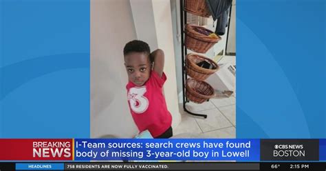 I Team Sources Search Crews Find Body Of Missing 3 Year Old Lowell Boy