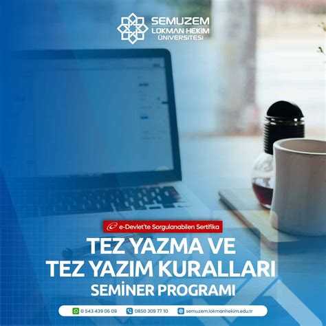 Tez Yazma ve Tez Yazım Kuralları Semineri