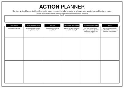 15 Action Plan Worksheet Template Free Pdf At