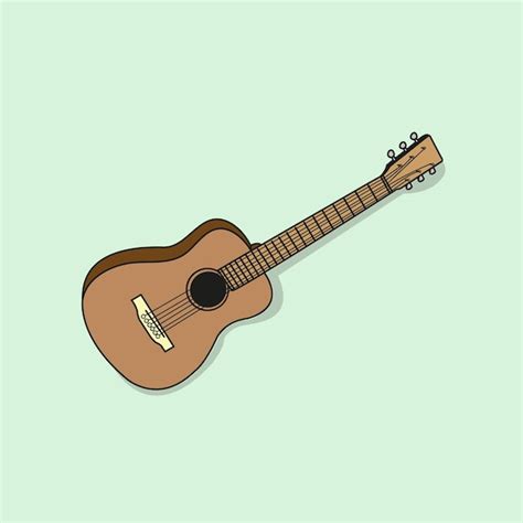 Premium Vector Acoustic Guitar Vector Free Art Illustration