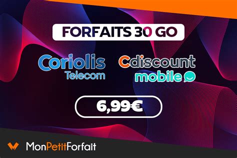 Forfait pas cher avec 30 Go Coriolis Télécom vs Cdiscount Mobile