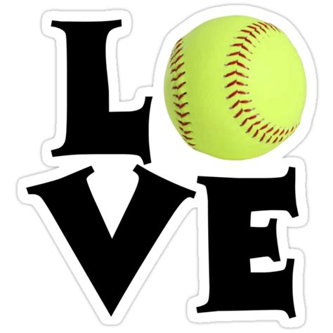 Love Softball Stickers By Shakeoutfitters Redbubble