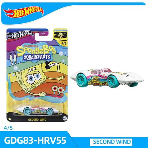 Машинка коллекционная Mattel Hot Wheels 2024 GDG83 Губка Боб Квадратные Штаны SECOND WIND