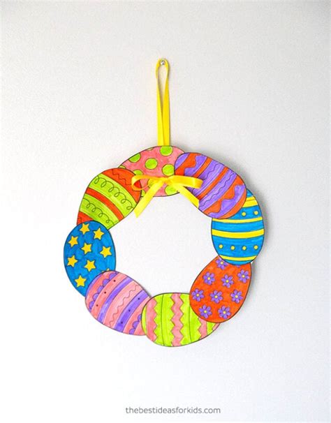 Paper Easter Egg Wreath (Free Printables) - The Best Ideas for Kids