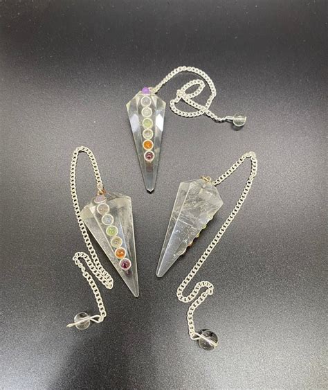 Crystal Quartz Facet Chakra Gemstone Pendulum Healing Dowsing