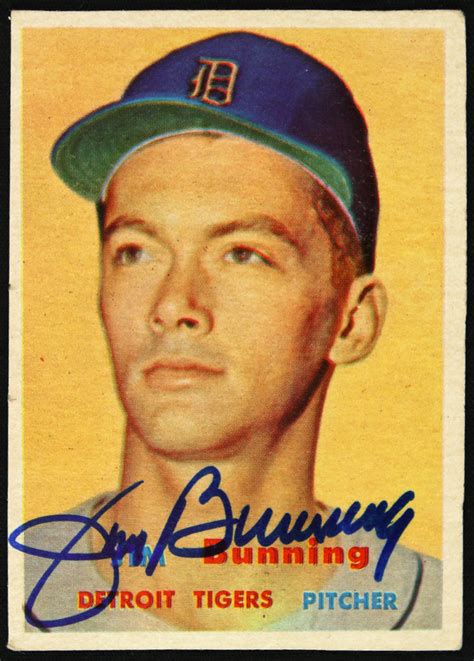 Lot Detail Jim Bunning Detroit Tigers Autographed Topps Baseball