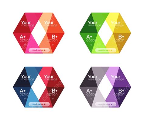 3 Option Infographic Vector Design Images Set Of Color Abstract Arrow