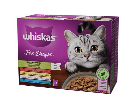 Whiskas Pure Delight vrečke IZBOR V KOŠČKIH 12 x 85g