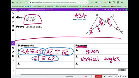 Ol Geometry Congruent Triangle Proofs Youtube