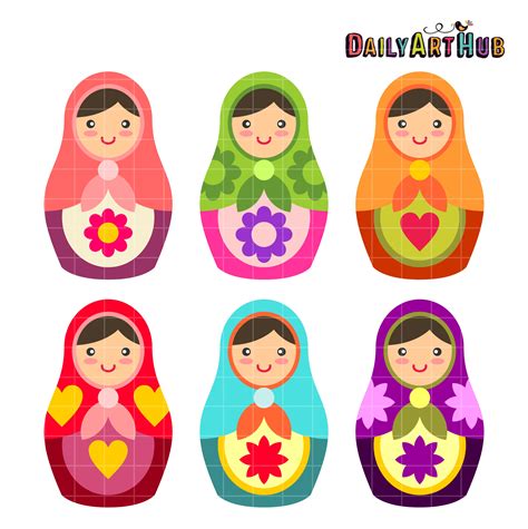 Babushka Dolls Clip Art Set – Daily Art Hub – Free Clip Art Everyday