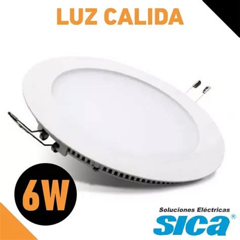 Panel Embutir Led Sica Redondo W Luz C Lida X Unidades En Venta En