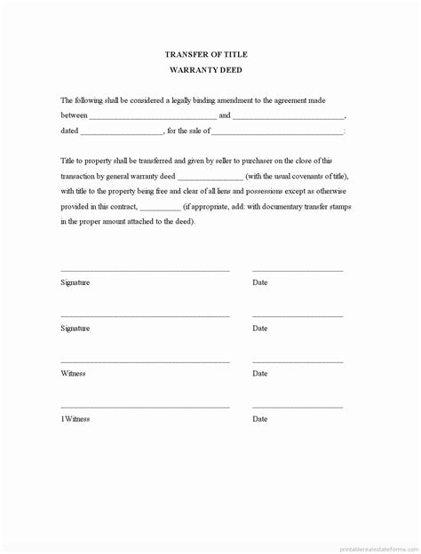 Printable Transfer Of Ownership Agreement Template