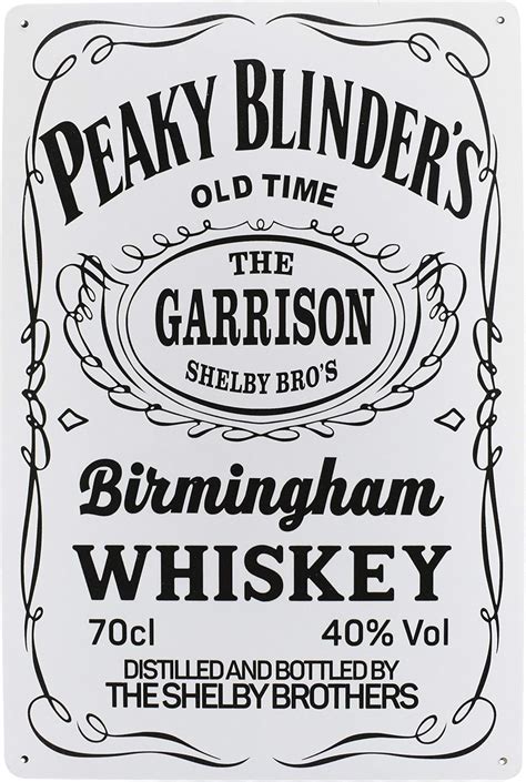 Karmour Accessories For Peaky Blinders Whiskey Themed Vintage Tin Metal