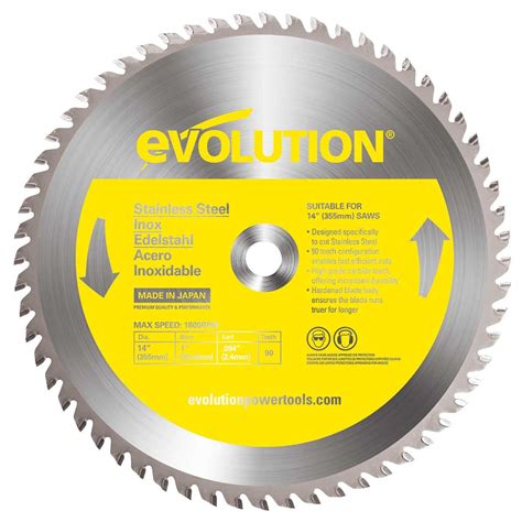 Evolution 14BLADESSN 14" Stainless Steel Metal Cutting Saw Blade – ShopWeldingSupplies.com