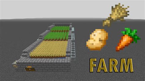 How To Make Automatic Wheatcarrotpotato Farm In Minecraft 1144 Youtube