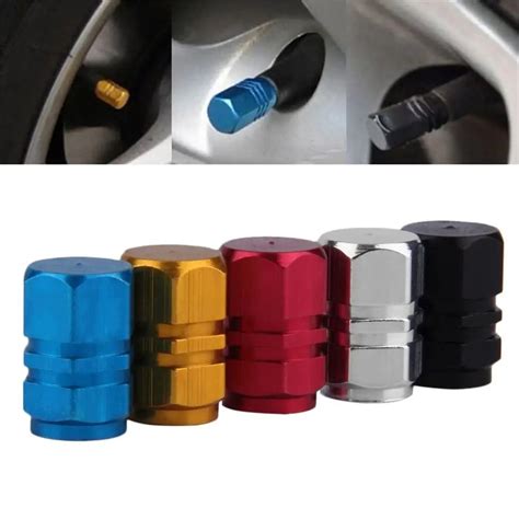 New Wheel Caps Theftproof Aluminum Car Wheel Tires Valves Tyre Stem Air