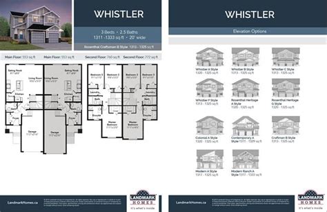 Desrochers Villages Whistler Floor Plan Edmonton AB Livabl