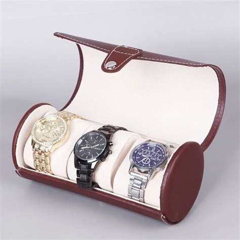 Slots Watch Roll Travel For Case Portable Leather Watch Storage Box