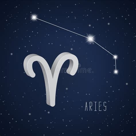 Vector El Ejemplo Del S Mbolo Y De La Constelaci N Del Aries D