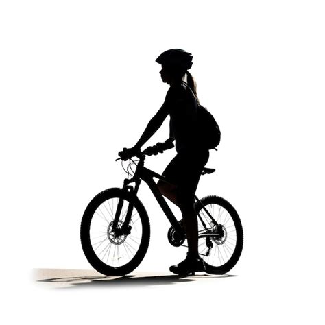 Premium Ai Image A Silhouette Of A Girl Riding A Bike With The Word