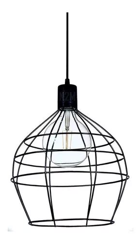 L Mpada Suspensa Led Bird E Ilumina O Premium Cor Preta