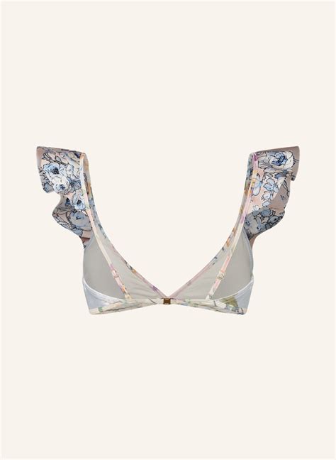 Zimmermann Bralette Bikini Top Halliday In Hellrosa Blau Helllila