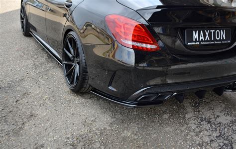 Rear Side Splitters Mercedes Benz C43 Amg W205 Textured Our Offer Mercedes C Klasa W205