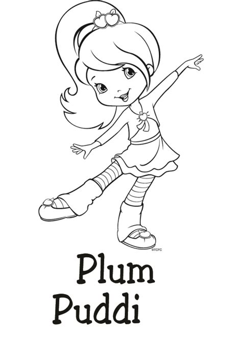 Plum Pudding Strawberry Shortcake Coloring Pages