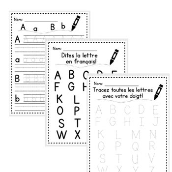 French Alphabet Worksheets A-Z by Alex Braun | Teachers Pay Teachers