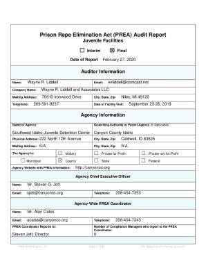 Fillable Online PREA Facility Audit Report Final Connecticut