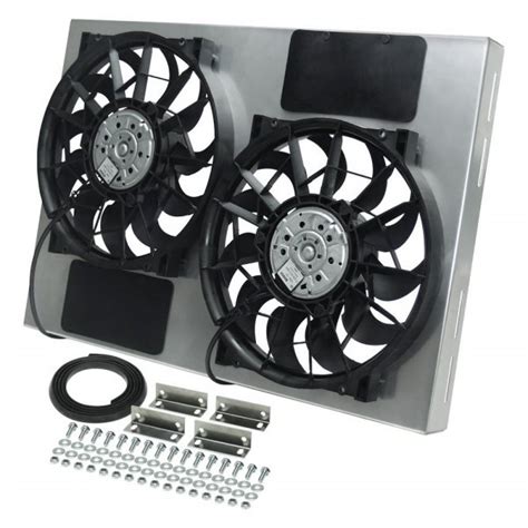 Derale Performance® 16826 Dual Electric Radiator Fan With Aluminum Shroud Kit