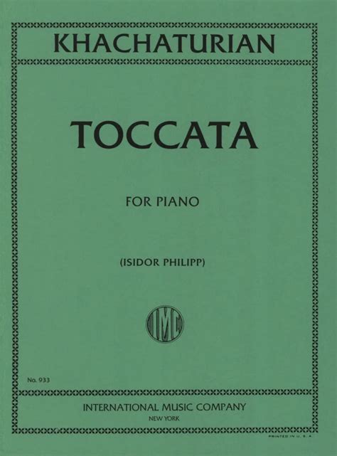 Toccata Von Aram Chatschaturjan Im Stretta Noten Shop Kaufen