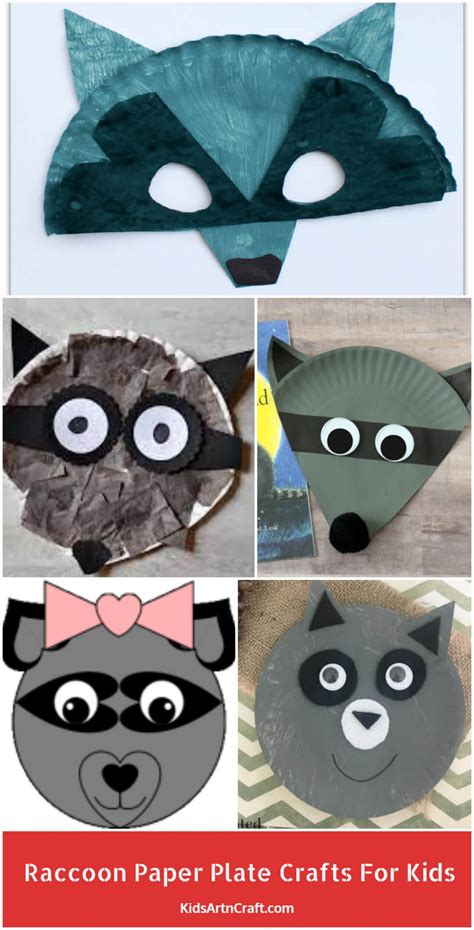 Raccoon Paper Plate Crafts For Kids - Kids Art & Craft