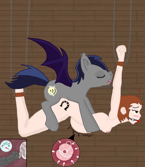 Explicit Artist Xada Oc Oc Echo Bat Pony Human Pony