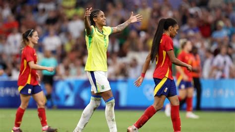 Brazil stuns World Cup champion Spain to set up Olympic women's soccer ...