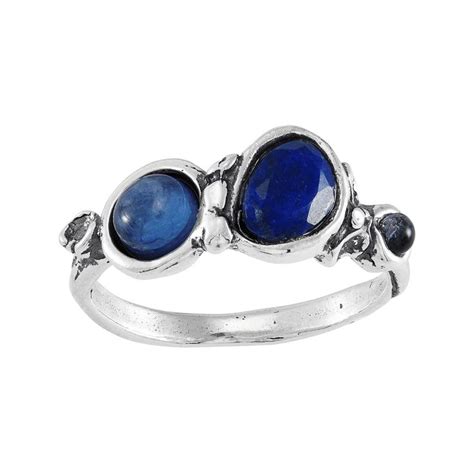 Silpada Classy Beauty Sterling Silver Lapis Kyanite And Iolite Ring