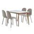 Jegind L Table White Ejstrup Chairs Beige Jysk