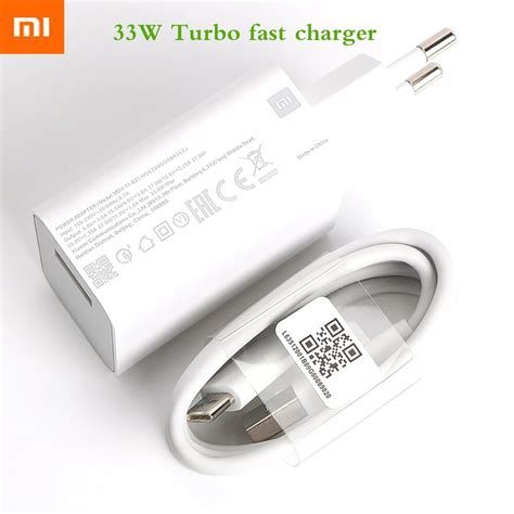 W Charger Xiaomi Eu Turbo Charge Original Type C Xiaomi Redmi