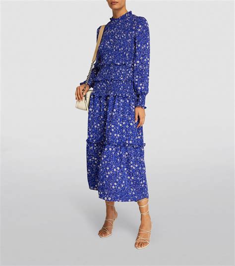 Me Em Floral Shirred Midi Dress Harrods Au