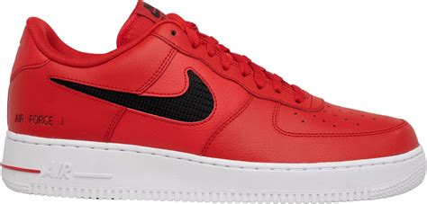 Nike Air Force 1 07 Lv8 Cut Out Swoosh University Red For Sale Authenticity Guaranteed Ebay